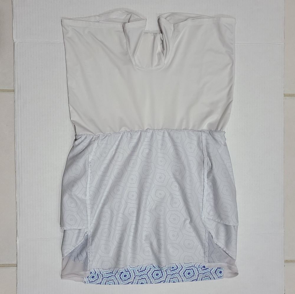 The Belyn Key Mesh Panel 16½" Skort Blue Glacier Burst Sz S - Picture 8 of 14
